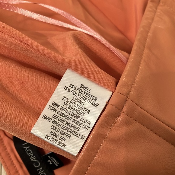 Cotton Candy LA Peach Faux Leather Strapless Corset Top - Picture 5 of 5